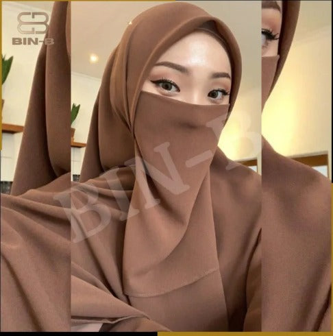 BIN-B high-quality hijab and matching niqab set for women.